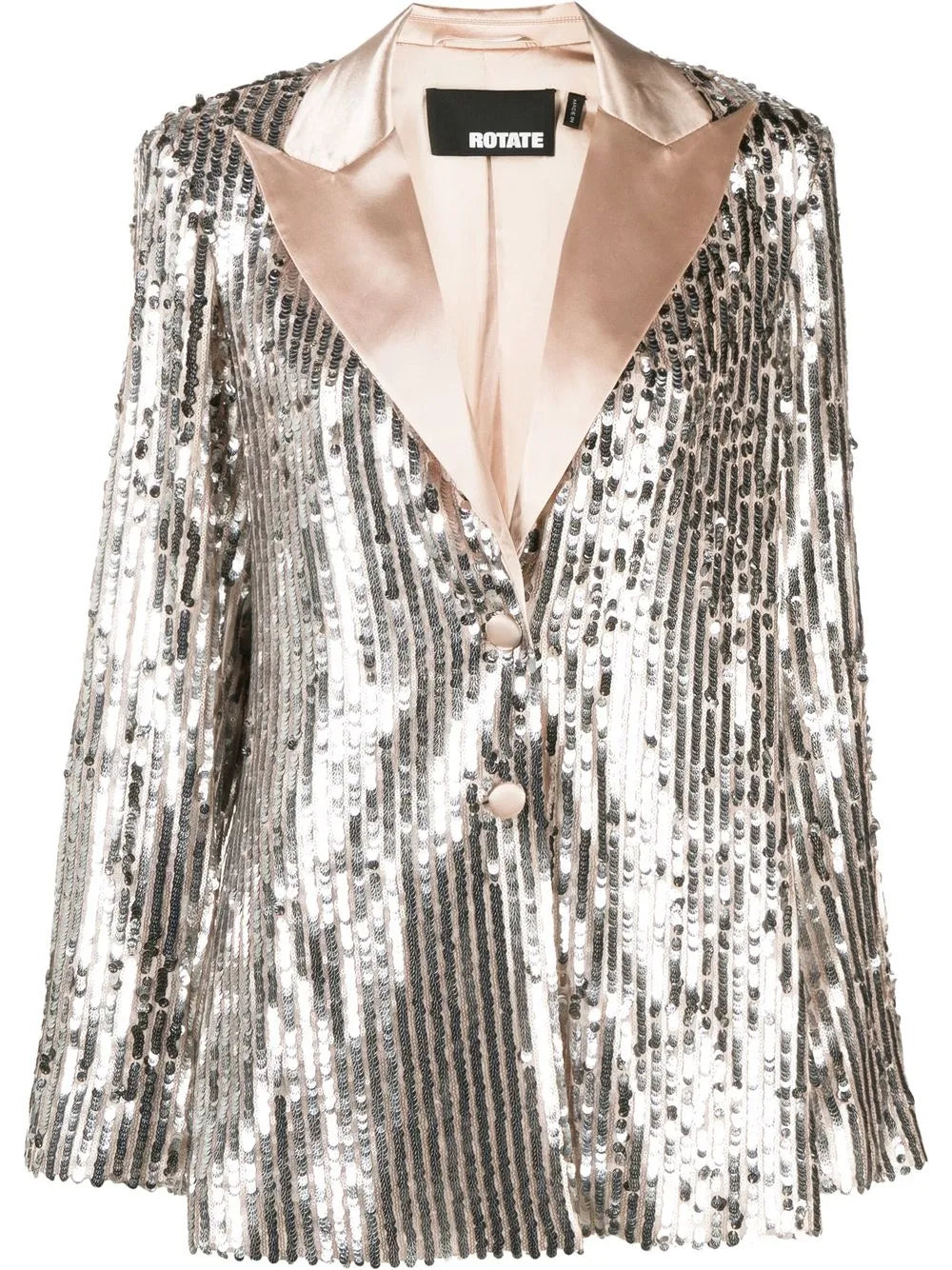 Sequin-Embellished Single-Breasted Blazer