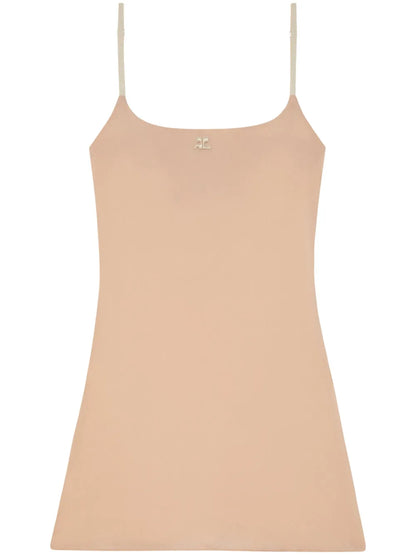 Logo-Patch Sleeveless Minidress