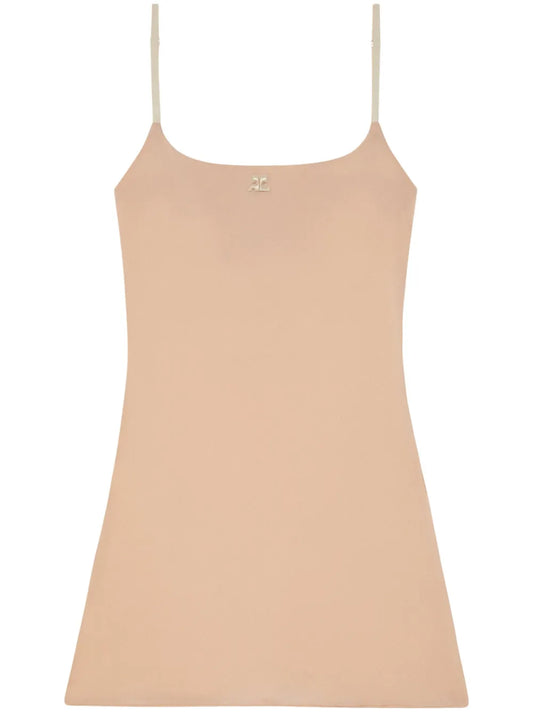 Logo-Patch Sleeveless Minidress