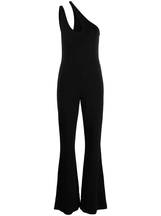 Cut-Out Flared-Leg Jumpsuit