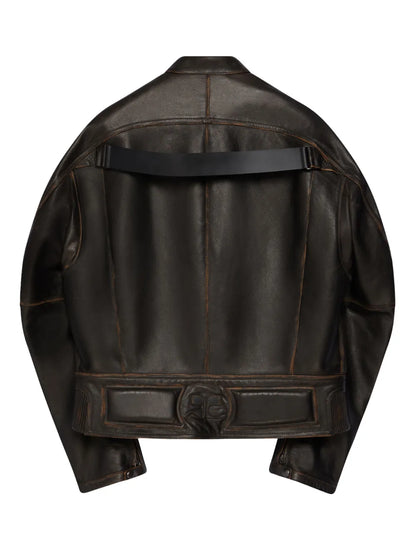 Racer Patina Leather Jacket