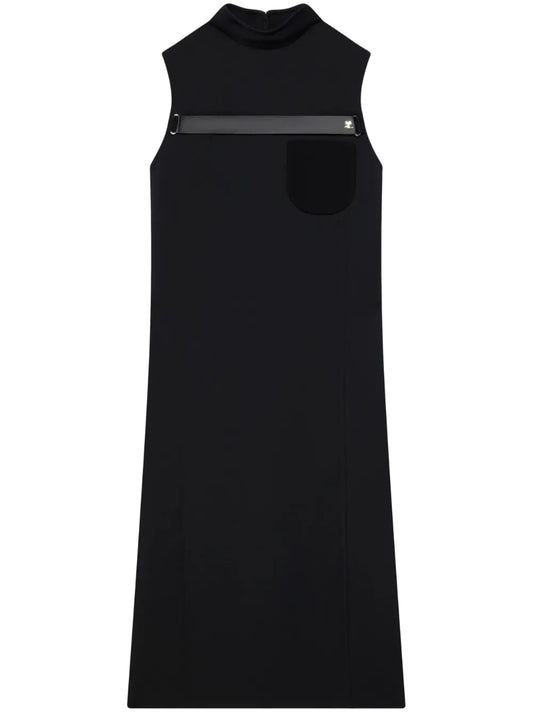 Straped Tailored Twill Dress
