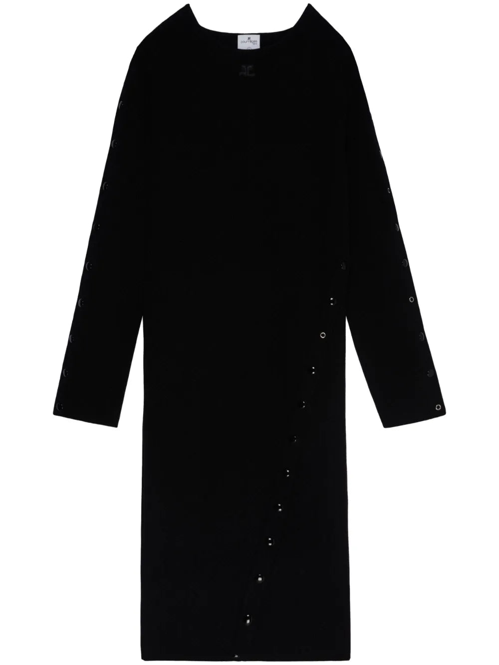 Long-Sleeve Knitted Midi Dress