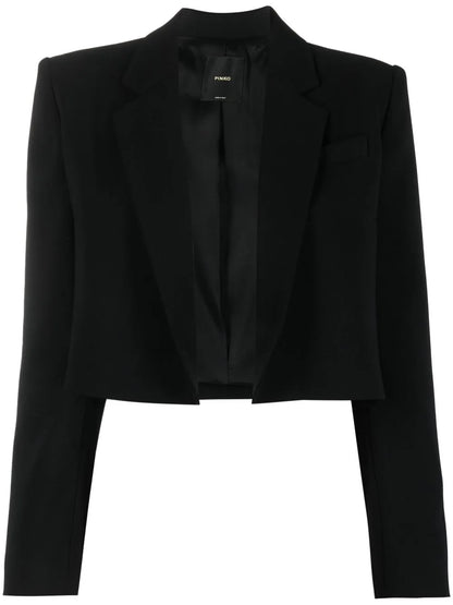 Cropped Crepe Blazer