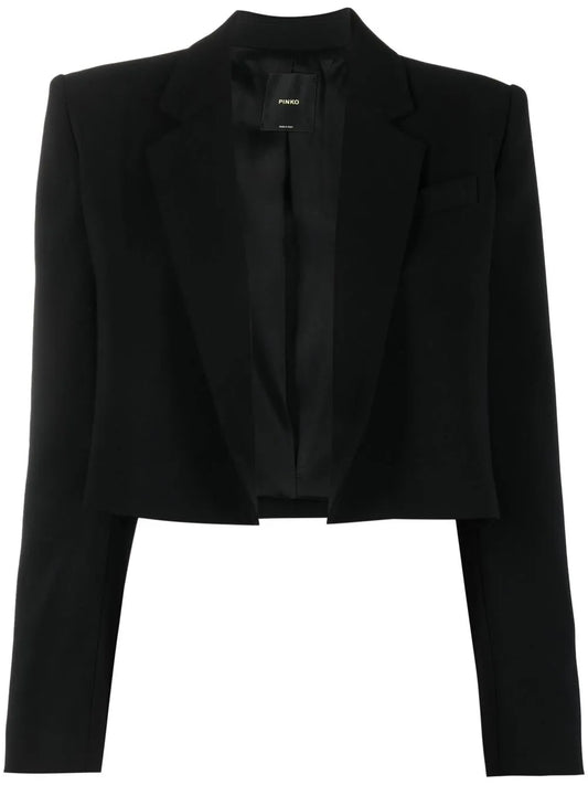 Cropped Crepe Blazer
