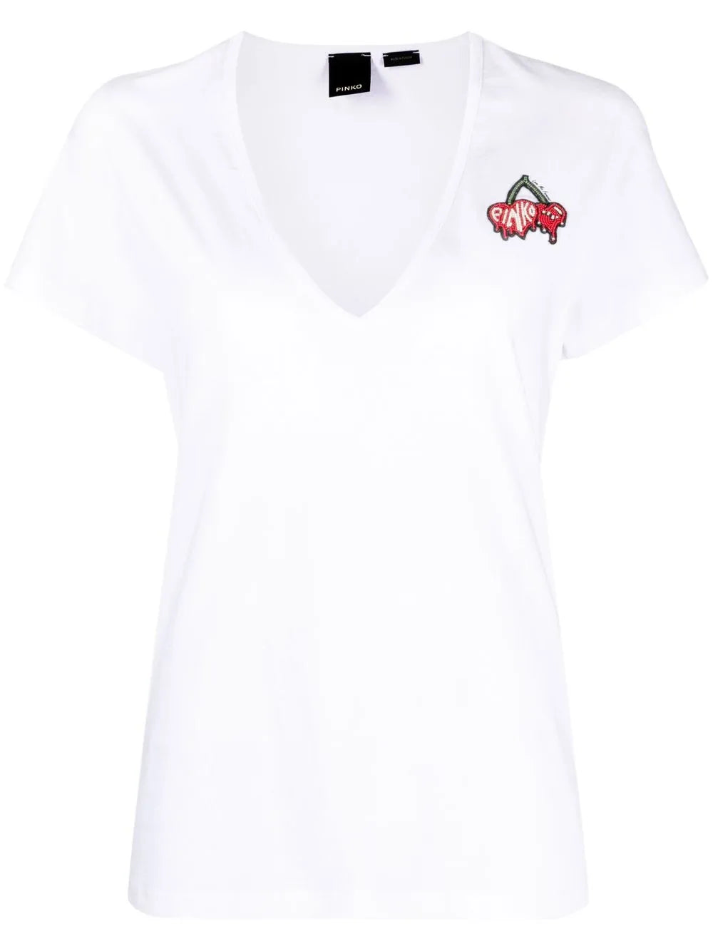 Logo-Print V-Neck Short-Sleeved T-Shirt