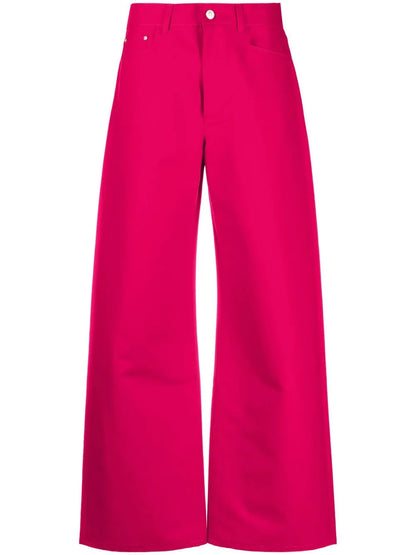 Wide-Leg Cotton Trousers