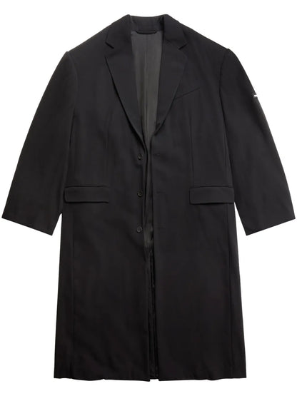 Oversized Long-Sleeve Wool Coat