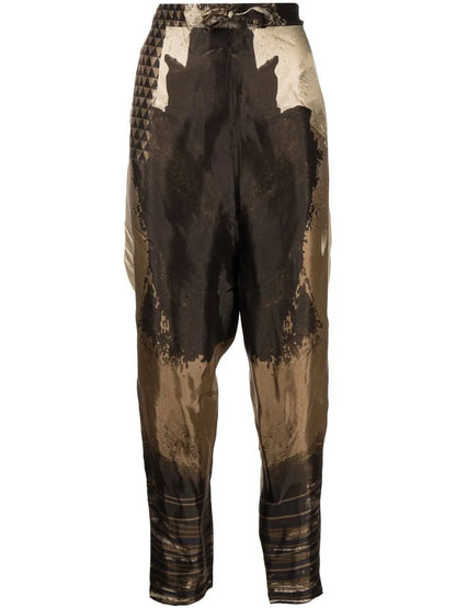 Graphic-Print Trousers