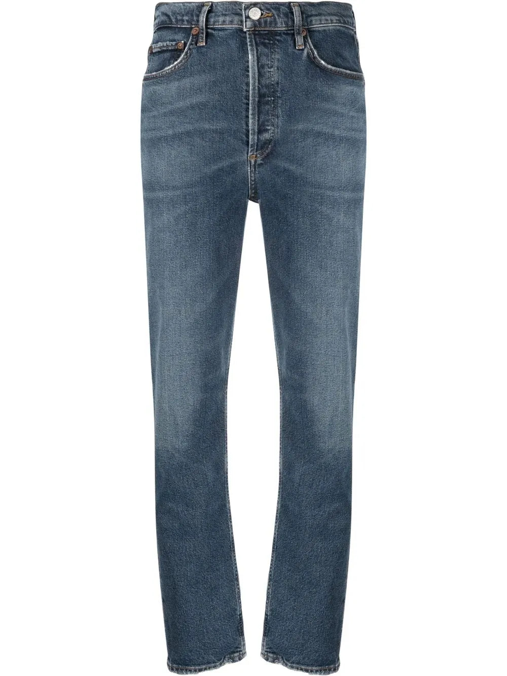 High-Waisted Slim-Fit Jeans