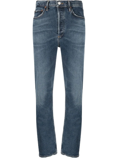 High-Waisted Slim-Fit Jeans