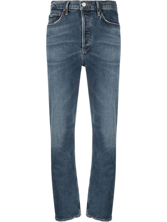 High-Waisted Slim-Fit Jeans