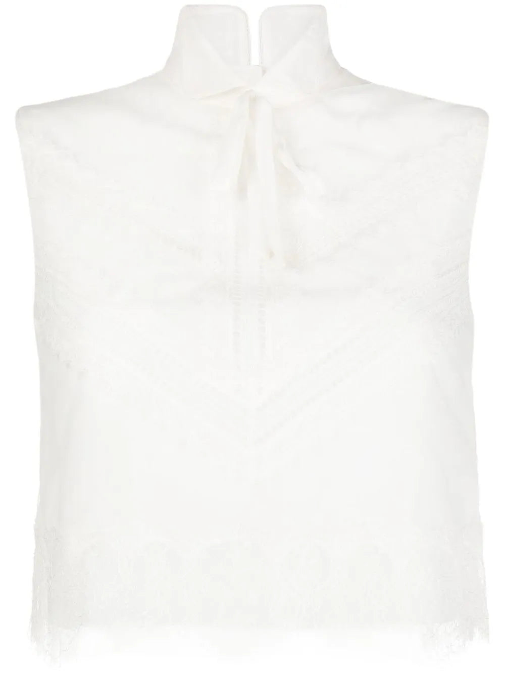 Lace-Trim Mulberry-Silk Vest