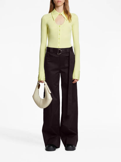 Belted-Waist Cargo Trousers