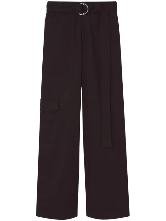 Belted-Waist Cargo Trousers