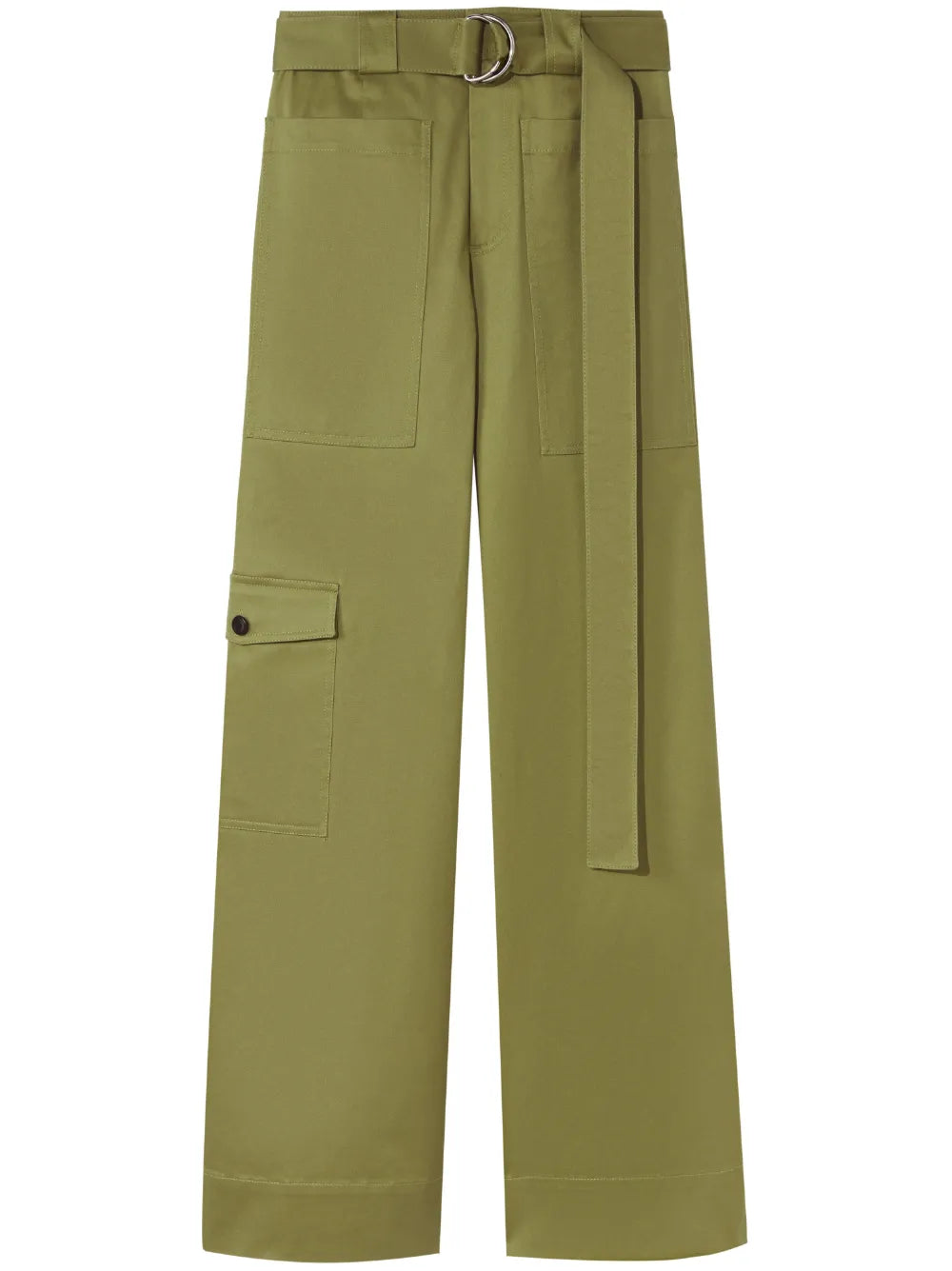 Belted-Waist Cargo Trousers