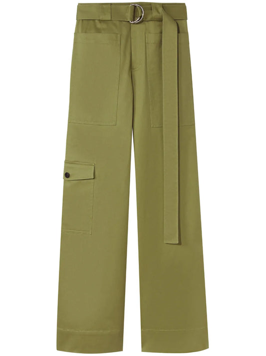 Belted-Waist Cargo Trousers