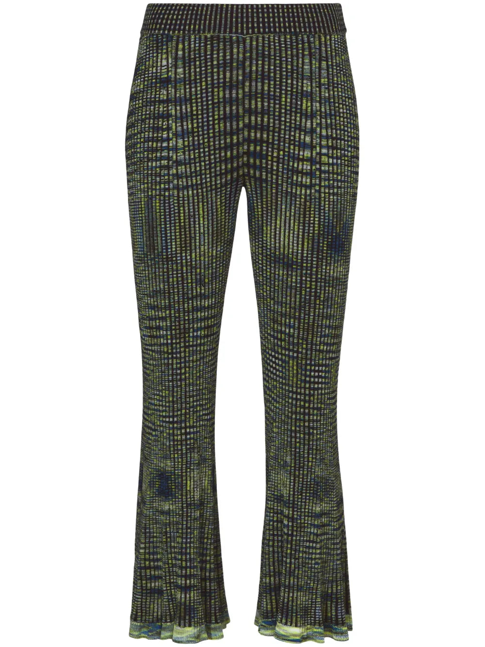 Space Dye Ribbed-Knit Trousers