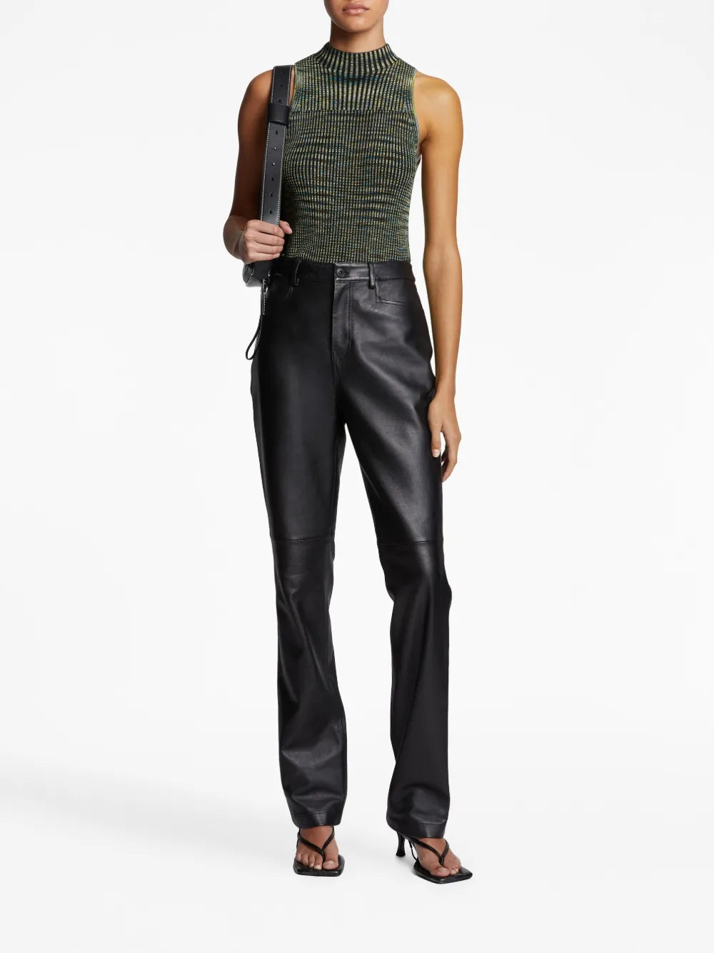 Space Dye Ribbed-Knit Top