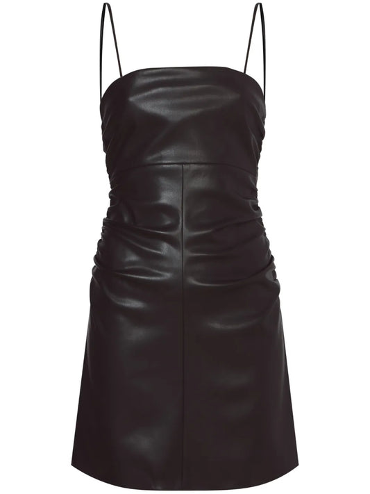 Ruched-Detail Spaghetti-Strap Minidress