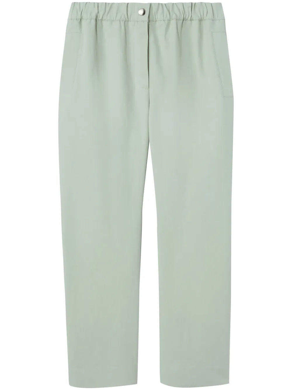 Straight-Leg Cotton-Blend Trousers