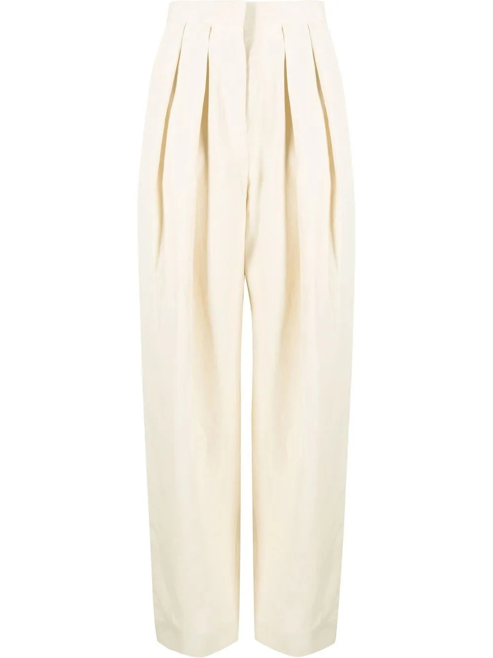 High-Waisted Pleated Trousers