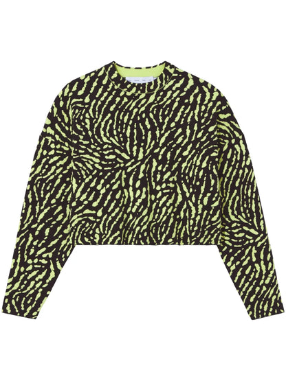 Animal-Pattern Jacquard Jumper