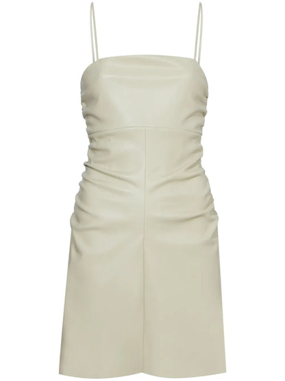 Ruched-Detail Spaghetti-Strap Minidress