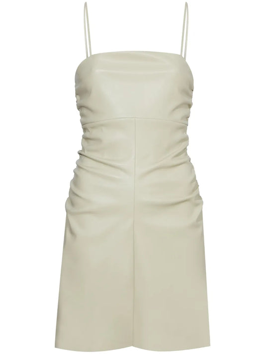 Ruched-Detail Spaghetti-Strap Minidress