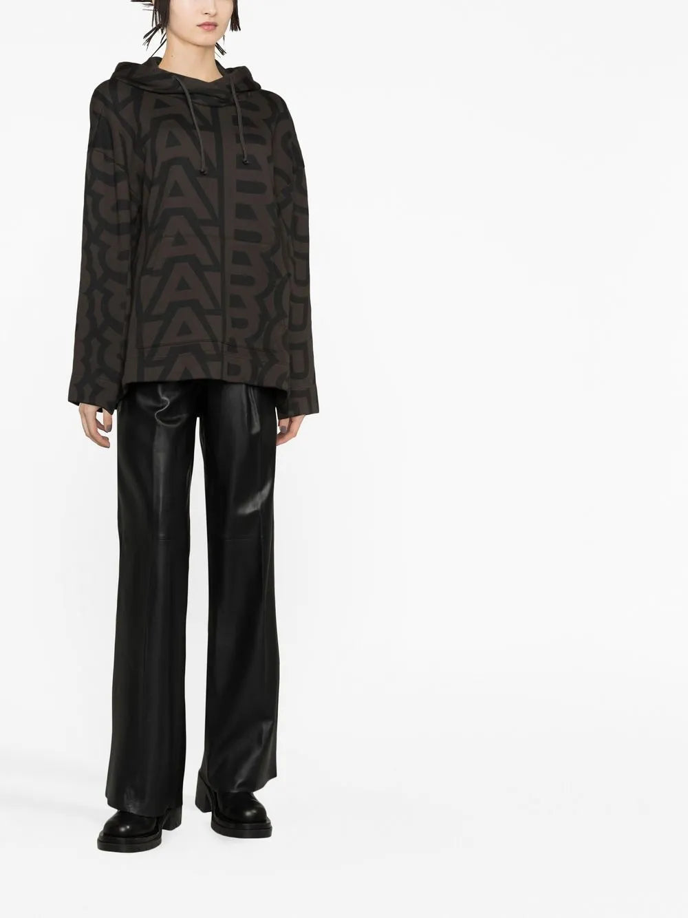 Monogram Oversized Drawstring Hoodie