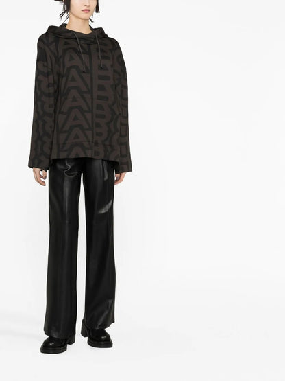 Monogram Oversized Drawstring Hoodie
