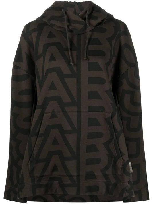 Monogram Oversized Drawstring Hoodie