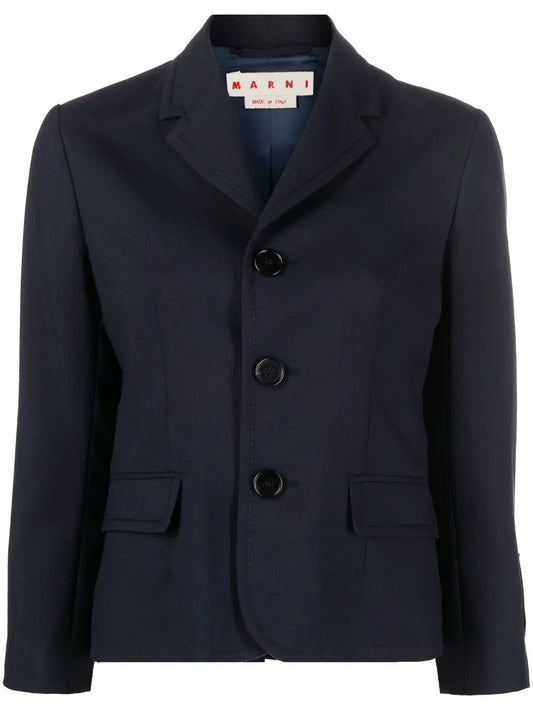 Logo-Patch Single Breasted Blazer