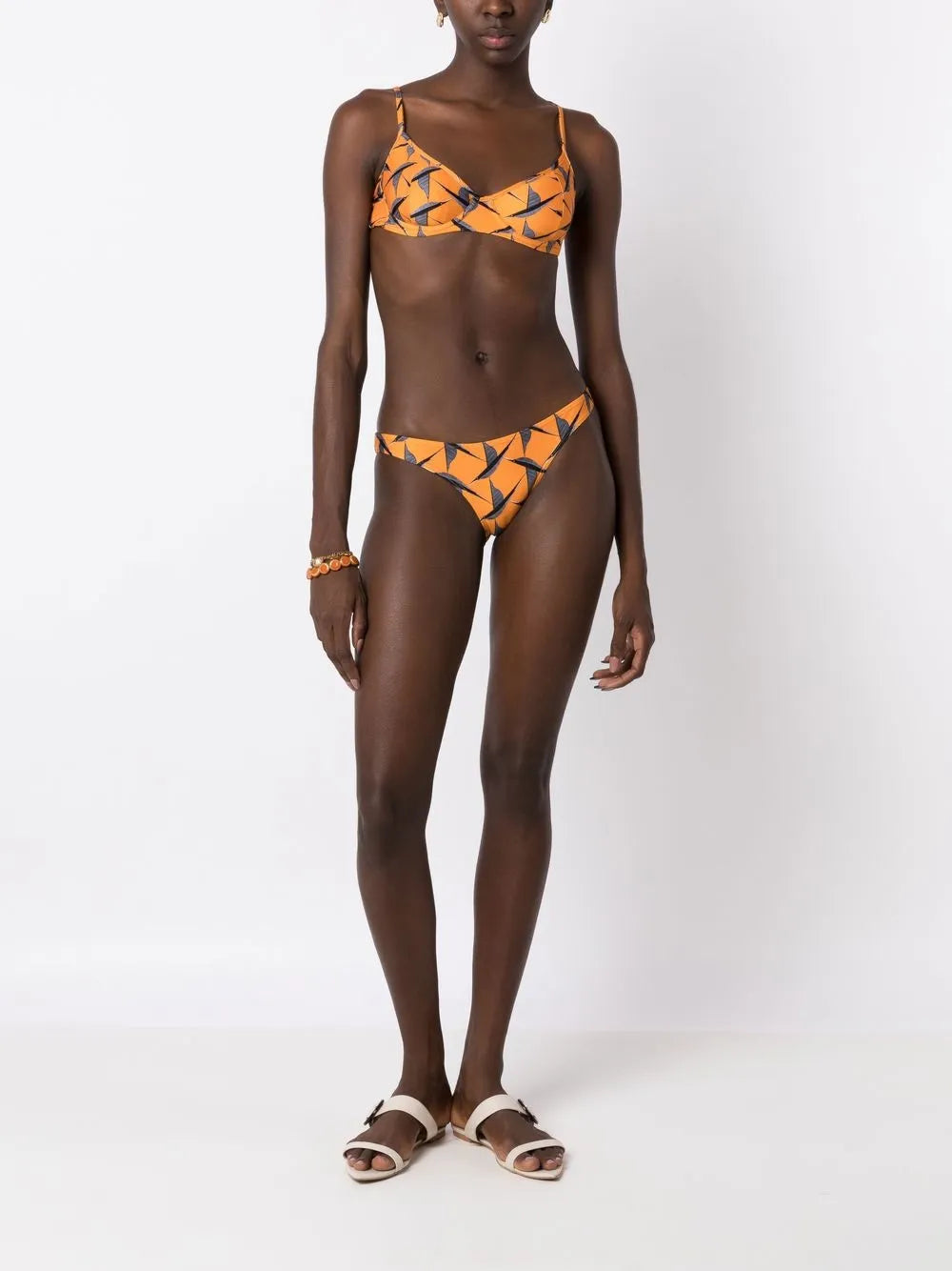 Fiji Bird-Print Bikini Top