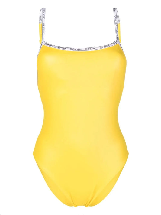 Logo-Print Strap Swimsuit