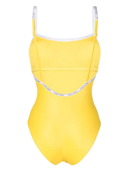 Logo-Print Strap Swimsuit