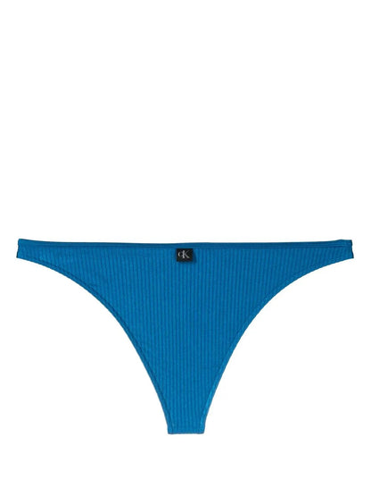 Ribbed-Detail Bikini Bottoms