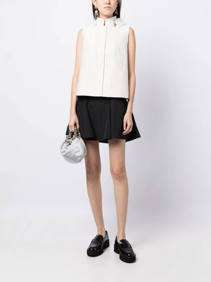 Mulberry-Silk Hooded Vest