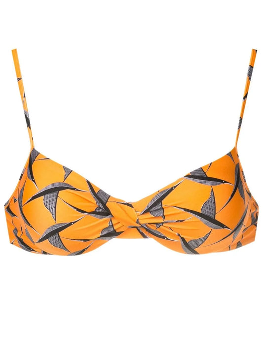 Cassis Twisted Stretched Bikini Top