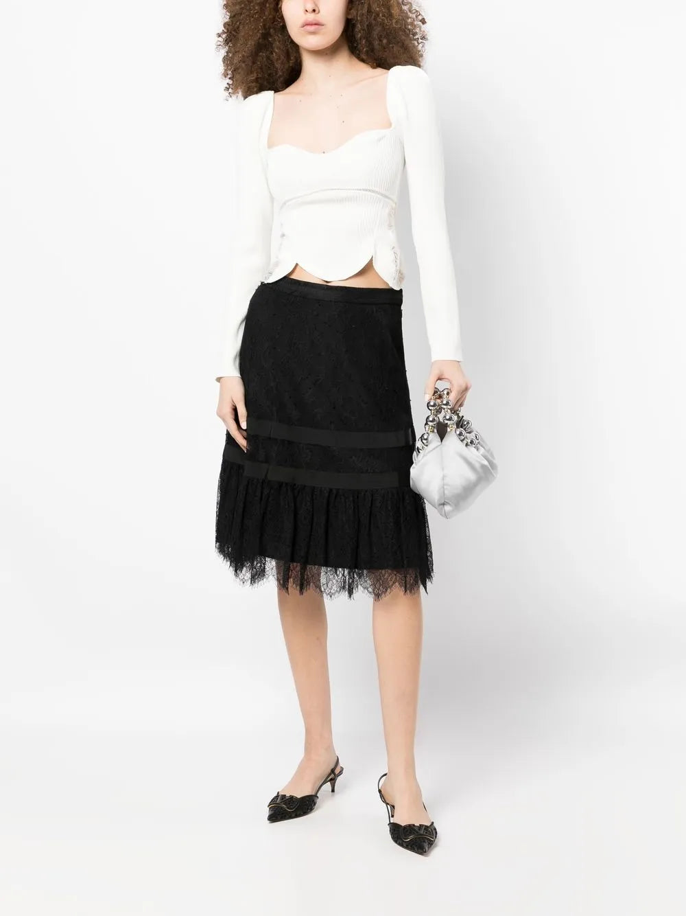 Lace Knee-Length Skirt