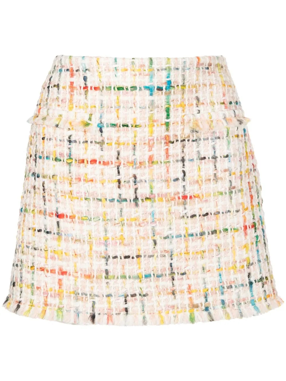 High-Waisted Tweed Mini Skirt