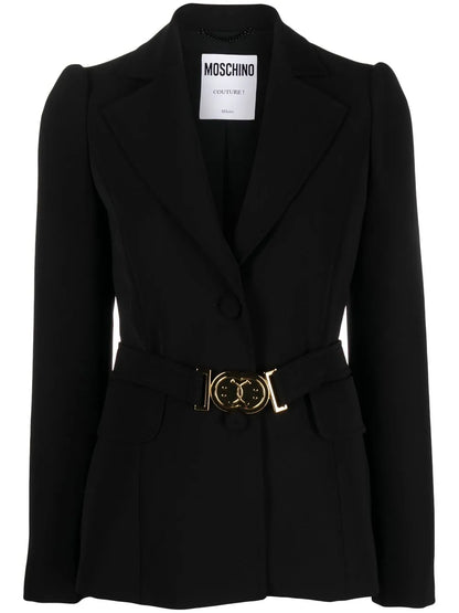Logo-Plaque Single-Breasted Blazer