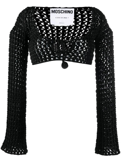 Open-Knit Cropped Top