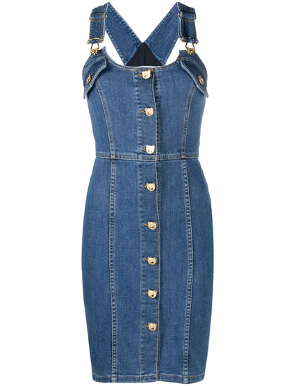 Button-Up Denim Minidress