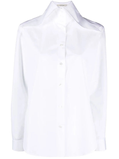 Pointed-Collar Long-Sleeve Shirt
