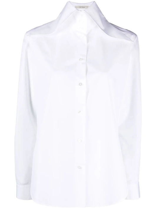 Pointed-Collar Long-Sleeve Shirt