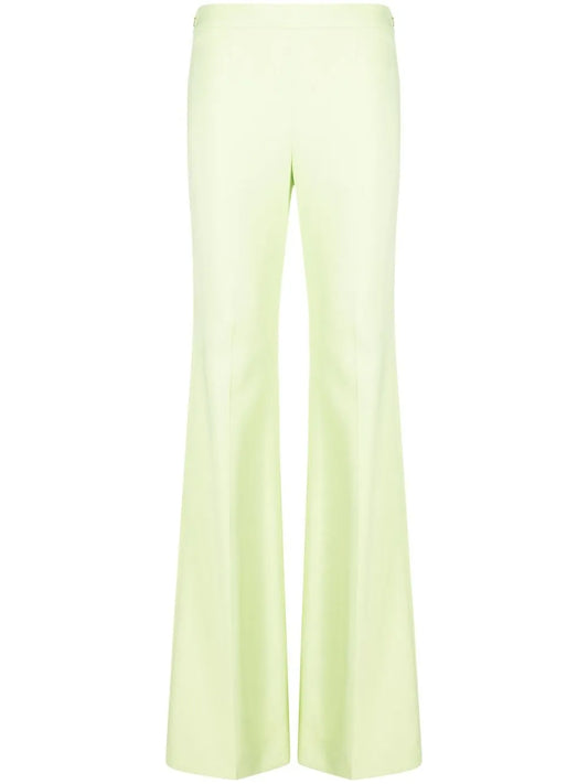 Flared High-Waist Trousers