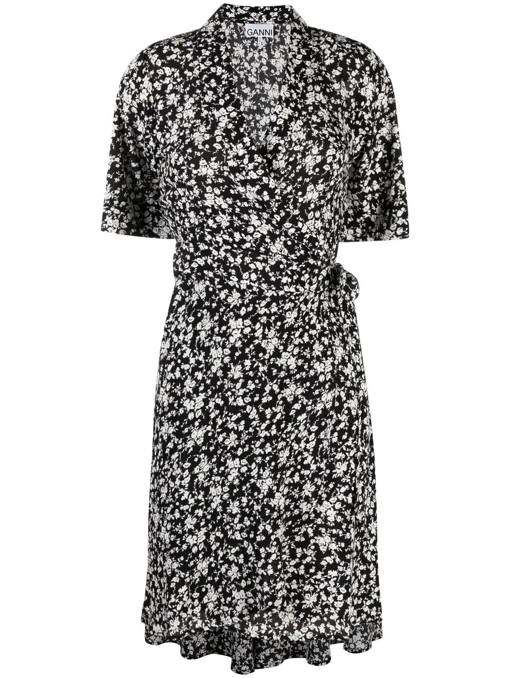 Floral-Print Wrap Dress