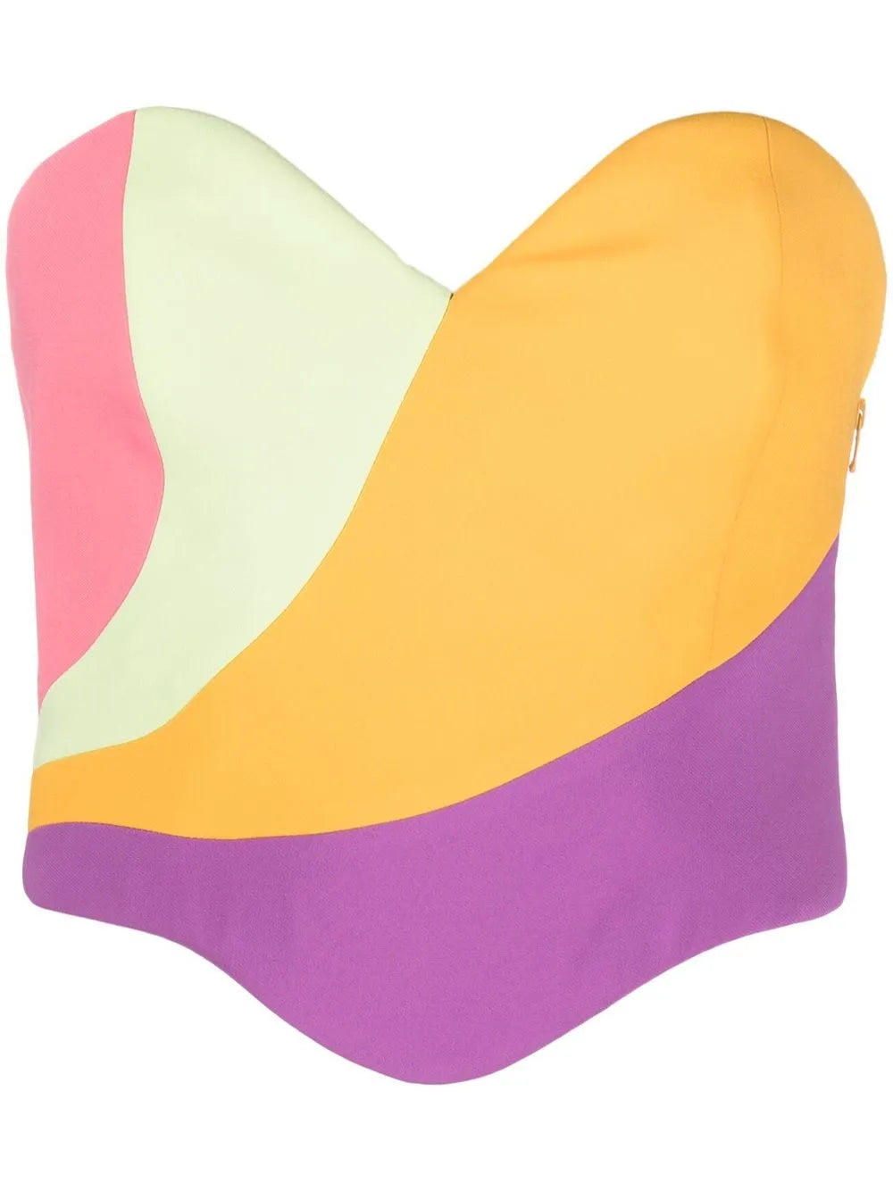 Colour-Block Bustier Top