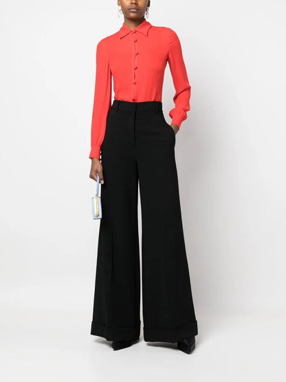 Mid-Rise Palazzo Pant